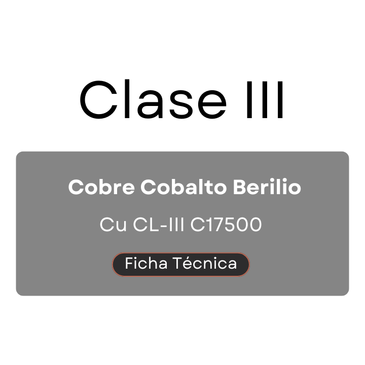 Cobres Especiales Cobre Cobalto Berilio Cu CL-II C17500