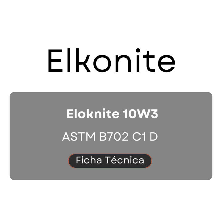 Cobres Especiales Elkonite 10W3 ASTM B702 C1D