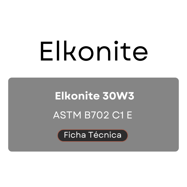 Cobres Especiales Elkonite 30W3 ASTM B702 C1E